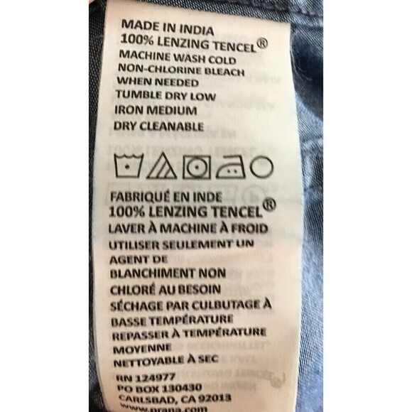 Prana Aberdeen Joggers Pants Blue Womens Large 100% Lenzing Tencel Lightweight - Picture 7 of 7